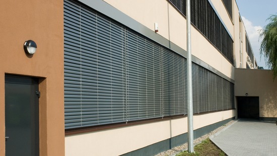
										External facade blinds
																						
