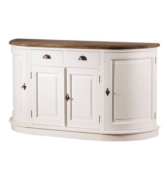 Chest of drawers Brighton 4 doors + 2 drawers white&natural