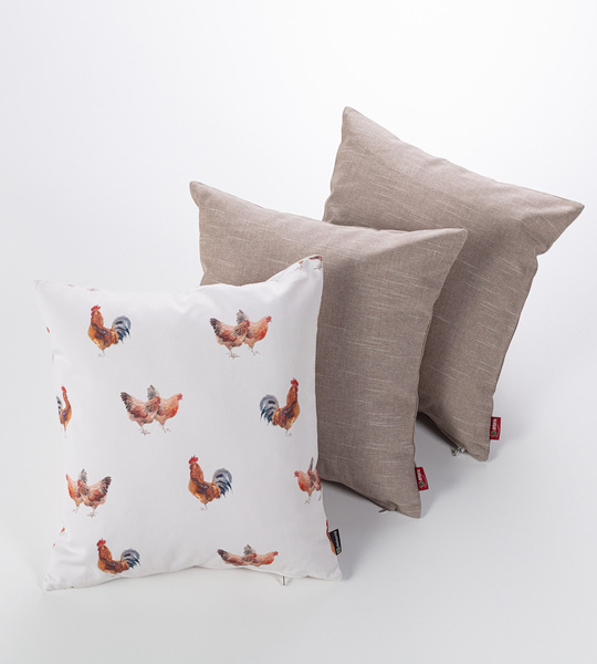 Set cushion covers 3 pcs Flowers 17