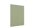 Green pleated blinds