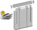 Aluminum venetian blinds 50mm, belt ladder
