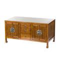 Chest of drawers Ibuku 3drawers + 4 doors, brown 126x55x65cm